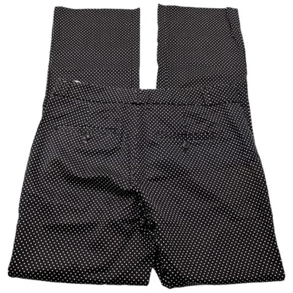 Banana Republic Logan Pant Medium Black White Polka Dot Rayon Viscose - Picture 4 of 5